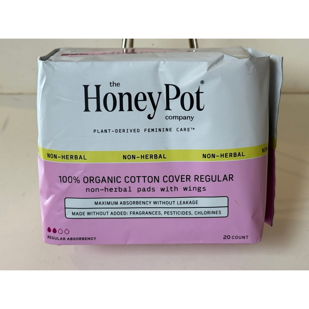 The Honey Pot Company - Sanitary Pads for Women - Non-Herbal Regular Flow NEW